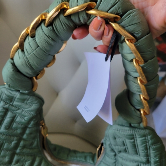 Balmain Pillow Monogram Quilted Nylon Hobo Bag NWT - Picture 5 of 14